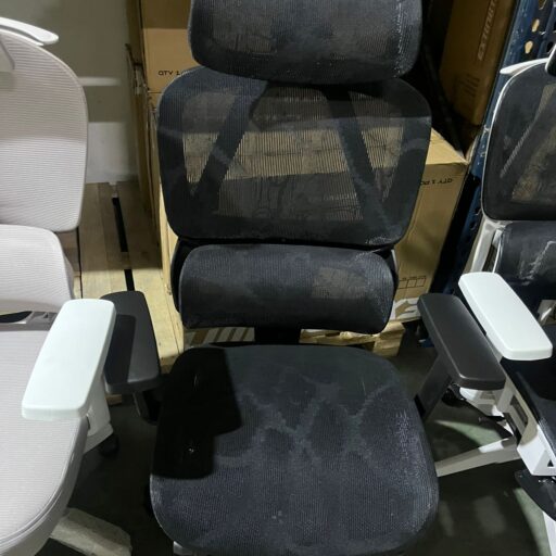 SILLA DE OFICINA BERSI-DW825 ESTR. NEGRA, MALLA NEGRA C/APOYAPIES