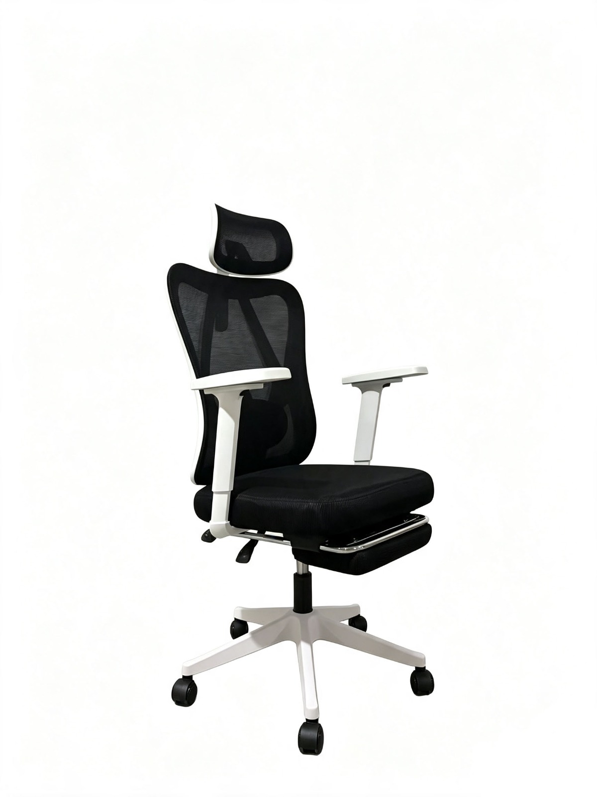 Silla de Oficina INIUS ARI Ergonómica Reclinable 135° con Reposapiés y Malla Zyncro - Negro