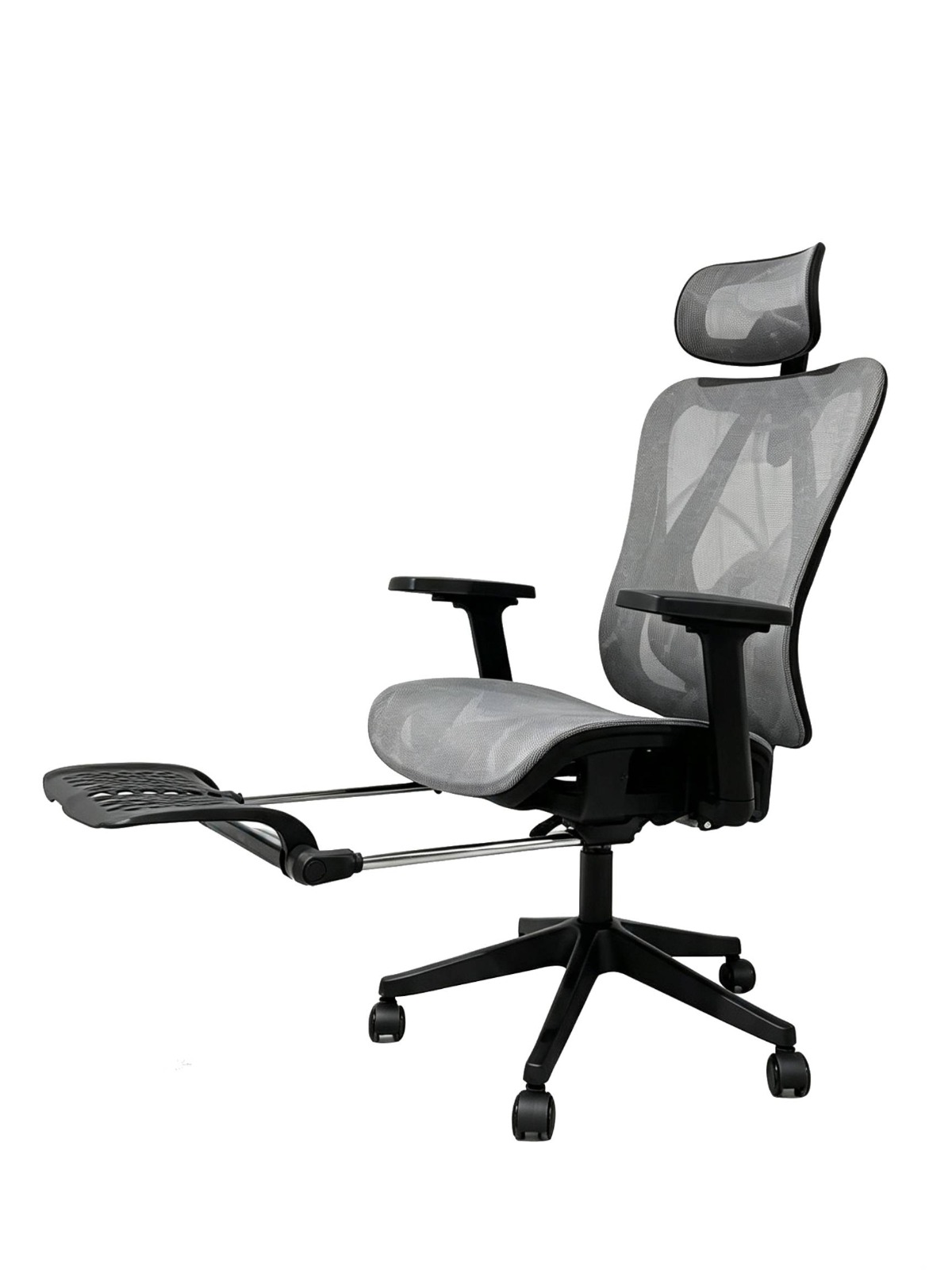 Silla de Oficina INIUS AGNAR Ergonómica Reclinable 135° con Reposabrazos 3D y Reposapiés - Gris